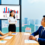 A group of diverse Vietnamese business professionals, including a Private Equity investor and a local CEO, are engaged in a collaborative discussion in a bright, modern boardroom. They are wearing modest business suits and appropriate attire. Financial charts and growth projections are visible on a large screen in the background. The setting is a high-rise office overlooking a bustling Vietnamese city skyline during the daytime. The atmosphere is professional and optimistic, symbolizing strategic growth and partnership.
    *   safe for work, appropriate content, fully clothed, professional dress, perfect anatomy, correct proportions, natural pose, well-formed hands, proper finger count, natural body proportions, high-quality, professional photography, family-friendly.