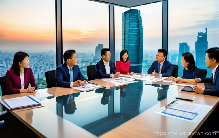 사모펀드 투자 시 사전 조사 요령 - Image Prompt 1: Visionary Vietnamese Private Equity Team**