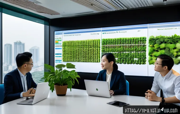 사모펀드의 사회적 책임 투자 SRI - A modern Vietnamese private equity investment office focused on sustainable green projects, featurin...