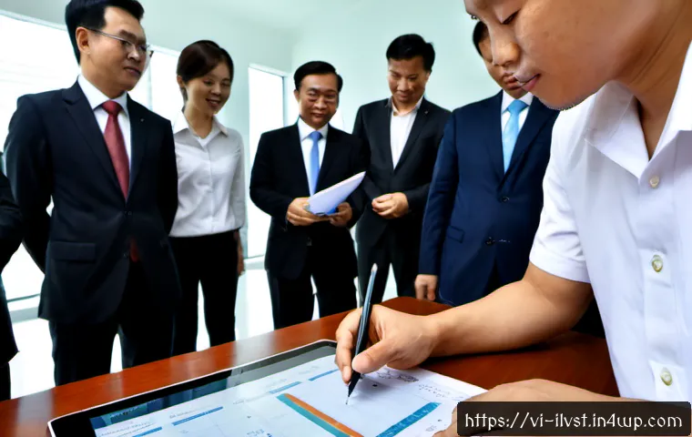 Home 17 사모펀드 시장의 최근 트렌드 - Photorealistic modern private equity investment meeting in Ho Chi Minh City, diverse Vietnamese busi...